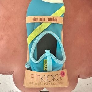 FitKicks Women's Athletic Shoes - Blue and Yellow Size Medium